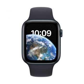 Apple Watch SE (2nd Gen), 44mm Midnight Aluminum Case, Midnight Sport Band S/M, Cellular