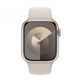 Apple Watch Series 9, 41 mm, Starlight Aluminum Case with Starlight Sport Band M/L, Cellular