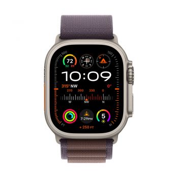 Apple Watch Ultra 2, 49mm Titanium Case with Indigo Alpine Loop - Large, Cellular