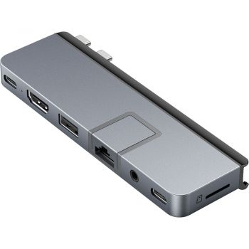 Hyper Duo Pro 7-in-2 USB Type-C Hub, Space Gray