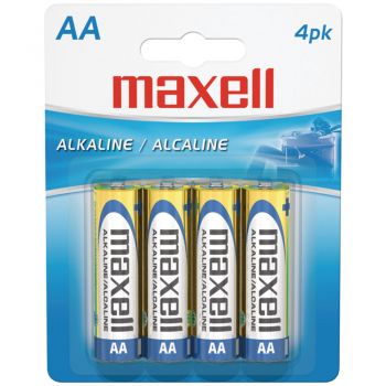 Maxell Alkaline AA Batteries 4-Pack