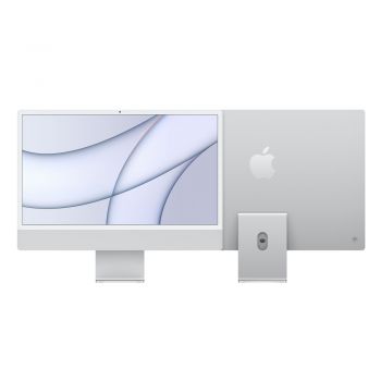 iMac, 2021, 24-inch, Apple M1, 512GB SSD, 16GB RAM, Silver with Magic Keyboard with Touch ID and Numeric Keypad