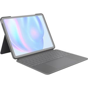 Logitech Combo Folio Touch Keyboard Cover/Case for iPad Air 13-inch (M2, M3, M4), Oxford Gray