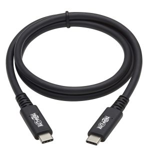 Tripp Lite by Eaton USB4 Cable - USB-C, 100W PD Charging Black, 31 in.